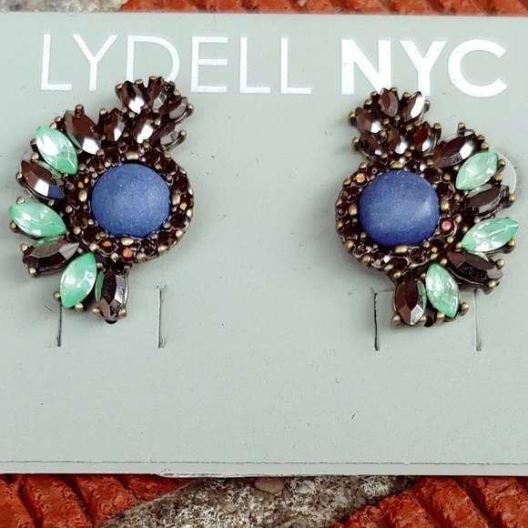 Lydell NYC Jewelry - Gemstone Crystal Button Earrings